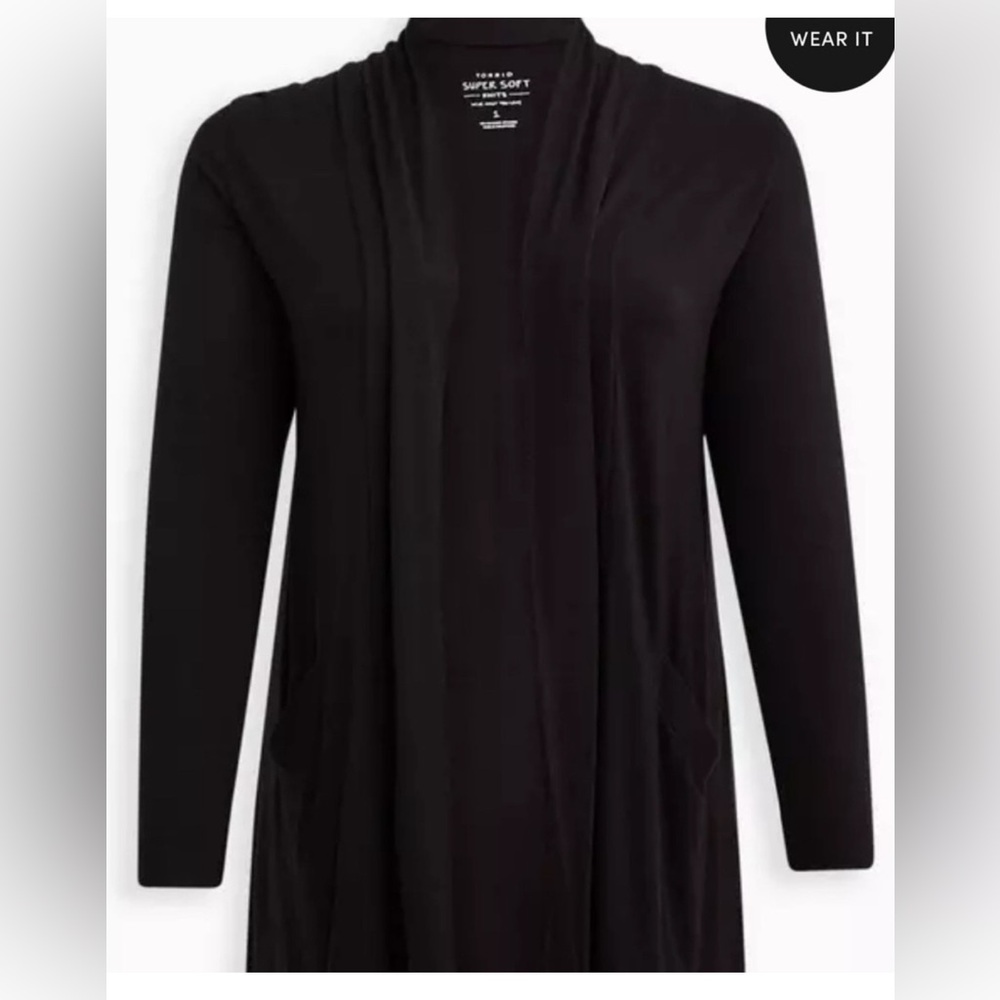 Torrid Super Soft Black Cardigan 4